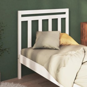 Solid white pine wood bed headboard 81x4x100 cm by vidaXL, Headboards and footboards - Ref: Foro24-817766, Price: 36,99 €, Di...