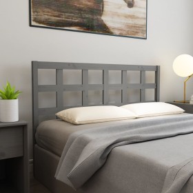 Solid gray pine wood bed headboard 156x4x100 cm by vidaXL, Headboards and footboards - Ref: Foro24-817897, Price: 50,99 €, Di...