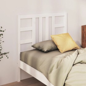 Solid white pine wood bed headboard 106x4x100 cm by vidaXL, Headboards and footboards - Ref: Foro24-817826, Price: 37,99 €, D...