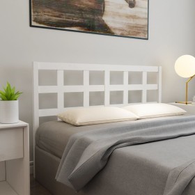 Solid white pine wood bed headboard 165.5x4x100 cm by vidaXL, Headboards and footboards - Ref: Foro24-817901, Price: 33,37 €,...