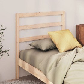 Solid pine wood bed headboard 106x4x100 cm by vidaXL, Headboards and footboards - Ref: Foro24-817625, Price: 19,44 €, Discoun...