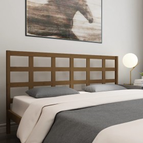 Honey brown solid pine wood bed headboard 205x4x100 cm by vidaXL, Headboards and footboards - Ref: Foro24-817913, Price: 37,9...