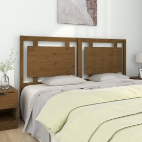 Solid pine wood bed headboard honey brown 165.5x4x100 cm by vidaXL, Headboards and footboards - Ref: Foro24-817953, Price: 63...