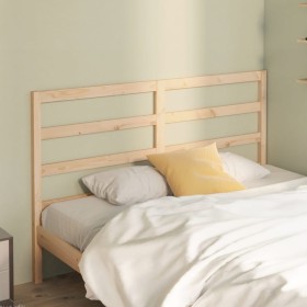 Solid pine wood bed headboard 126x4x100 cm by vidaXL, Headboards and footboards - Ref: Foro24-817630, Price: 27,99 €, Discoun...