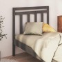 Solid gray pine wood bed headboard 96x4x100 cm by vidaXL, Headboards and footboards - Ref: Foro24-817772, Price: 24,64 €, Dis...