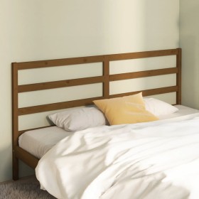 Honey brown solid pine wood bed headboard 206x4x100 cm by vidaXL, Headboards and footboards - Ref: Foro24-817663, Price: 31,2...