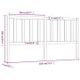 Bettkopfteil aus massivem Kiefernholz in Honigbraun, 186 x 4 x 100 cm von vidaXL, Kopf- und Fußteile - Ref: Foro24-817758, Pr...