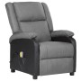 Sillón reclinable masaje cuero sintético y tela gris claro de vidaXL, Sillones de masaje eléctricos - Ref: Foro24-3098376, Pr...