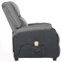 Sillón reclinable masaje cuero sintético y tela gris claro de vidaXL, Sillones de masaje eléctricos - Ref: Foro24-3098376, Pr...