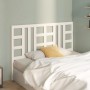 Solid white pine wood bed headboard 166x4x100 cm by vidaXL, Headboards and footboards - Ref: Foro24-817851, Price: 39,98 €, D...