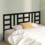 Solid black pine wood bed headboard 186x4x100 cm by vidaXL, Headboards and footboards - Ref: Foro24-817859, Price: 49,71 €, D...