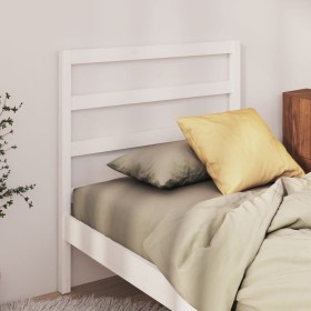 Solid white pine wood bed headboard 81x4x100 cm by vidaXL, Headboards and footboards - Ref: Foro24-817616, Price: 30,99 €, Di...