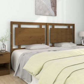 Solid pine wood bed headboard honey brown 185.5x4x100 cm by vidaXL, Headboards and footboards - Ref: Foro24-817958, Price: 78...