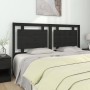 Solid black pine wood bed headboard 165.5x4x100 cm by vidaXL, Headboards and footboards - Ref: Foro24-817954, Price: 67,99 €,...