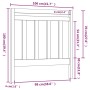 Bettkopfteil aus massivem schwarzem Kiefernholz, 106 x 4 x 100 cm von vidaXL, Kopf- und Fußteile - Ref: Foro24-817779, Preis:...