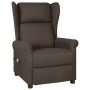 Sillón orejero de masaje eléctrico tela marrón oscuro de vidaXL, Sillones de masaje eléctricos - Ref: Foro24-3098336, Precio:...