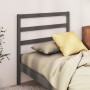 Solid gray pine wood bed headboard 106x4x100 cm by vidaXL, Headboards and footboards - Ref: Foro24-817627, Price: 23,99 €, Di...