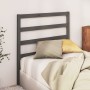 Solid gray pine wood bed headboard 106x4x100 cm by vidaXL, Headboards and footboards - Ref: Foro24-817627, Price: 23,99 €, Di...