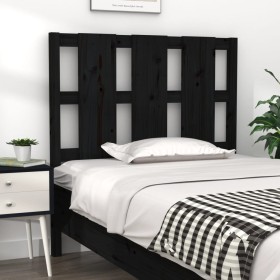 Solid black pine wood bed headboard 95.5x4x100 cm by vidaXL, Headboards and footboards - Ref: Foro24-817974, Price: 42,99 €, ...