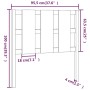 Bettkopfteil aus massivem schwarzem Kiefernholz, 95,5 x 4 x 100 cm von vidaXL, Kopf- und Fußteile - Ref: Foro24-817974, Preis...