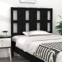 Solid black pine wood bed headboard 105.5x4x100 cm by vidaXL, Headboards and footboards - Ref: Foro24-817979, Price: 45,99 €,...