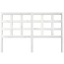 Solid white pine wood bed headboard 156x4x100 cm by vidaXL, Headboards and footboards - Ref: Foro24-817896, Price: 55,99 €, D...