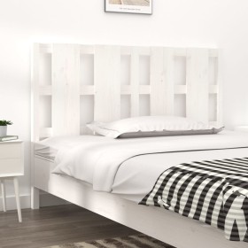 Solid white pine wood bed headboard 140.5x4x100 cm by vidaXL, Headboards and footboards - Ref: Foro24-817986, Price: 56,99 €,...