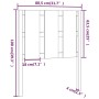 Bettkopfteil aus massivem Kiefernholz, honigbraun, 80,5 x 4 x 100 cm von vidaXL, Kopf- und Fußteile - Ref: Foro24-817968, Pre...