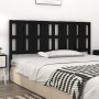 Solid black pine wood bed headboard 185.5x4x100 cm by vidaXL, Headboards and footboards - Ref: Foro24-818009, Price: 64,75 €,...