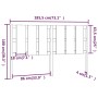 Bettkopfteil aus massivem schwarzem Kiefernholz, 185,5 x 4 x 100 cm von vidaXL, Kopf- und Fußteile - Ref: Foro24-818009, Prei...