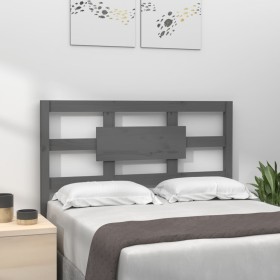 Solid gray pine wood bed headboard 80.5x4x100 cm by vidaXL, Headboards and footboards - Ref: Foro24-818017, Price: 37,99 €, D...