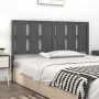 Solid gray pine wood bed headboard 155.5x4x100 cm by vidaXL, Headboards and footboards - Ref: Foro24-817997, Price: 46,04 €, ...