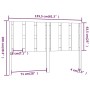 Bettkopfteil aus massivem grauem Kiefernholz, 155,5 x 4 x 100 cm von vidaXL, Kopf- und Fußteile - Ref: Foro24-817997, Preis: ...