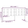 Bettkopfteil aus massivem schwarzem Kiefernholz, 205,5 x 4 x 100 cm von vidaXL, Kopf- und Fußteile - Ref: Foro24-818014, Prei...