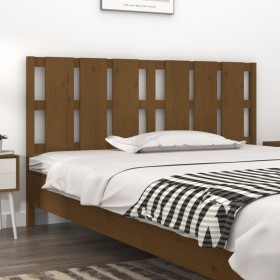 Solid pine wood bed headboard honey brown 165.5x4x100 cm by vidaXL, Headboards and footboards - Ref: Foro24-818003, Price: 64...