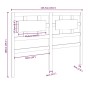 Bettkopfteil aus massivem schwarzem Kiefernholz, 125,5 x 4 x 100 cm von vidaXL, Kopf- und Fußteile - Ref: Foro24-818034, Prei...