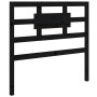 Solid black pine wood bed headboard 80.5x4x100 cm by vidaXL, Headboards and footboards - Ref: Foro24-818019, Price: 38,30 €, ...