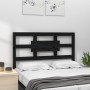 Solid black pine wood bed headboard 80.5x4x100 cm by vidaXL, Headboards and footboards - Ref: Foro24-818019, Price: 38,30 €, ...