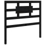 Solid black pine wood bed headboard 105.5x4x100 cm by vidaXL, Headboards and footboards - Ref: Foro24-818029, Price: 39,42 €,...