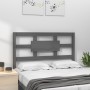 Solid gray pine wood bed headboard 105.5x4x100 cm by vidaXL, Headboards and footboards - Ref: Foro24-818027, Price: 39,40 €, ...