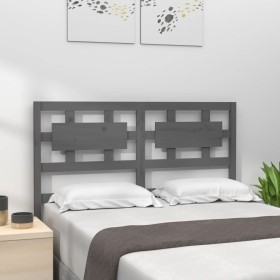 Solid gray pine wood bed headboard 155.5x4x100 cm by vidaXL, Headboards and footboards - Ref: Foro24-818047, Price: 58,58 €, ...