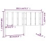 Bettkopfteil aus massivem Kiefernholz, honigbraun, 185,5 x 4 x 100 cm von vidaXL, Kopf- und Fußteile - Ref: Foro24-818008, Pr...