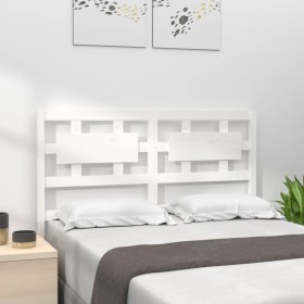 Solid white pine wood bed headboard 185.5x4x100 cm by vidaXL, Headboards and footboards - Ref: Foro24-818056, Price: 59,99 €,...