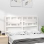 Solid white pine wood bed headboard 185.5x4x100 cm by vidaXL, Headboards and footboards - Ref: Foro24-818056, Price: 59,99 €,...