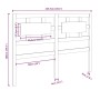 Bettkopfteil aus massivem Kiefernholz, honigbraun, 125,5 x 4 x 100 cm von vidaXL, Kopf- und Fußteile - Ref: Foro24-818033, Pr...