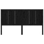 Solid black pine wood bed headboard 125.5x4x100 cm by vidaXL, Headboards and footboards - Ref: Foro24-818084, Price: 47,99 €,...