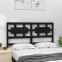 Solid black pine wood bed headboard 165.5x4x100 cm by vidaXL, Headboards and footboards - Ref: Foro24-818054, Price: 46,99 €,...