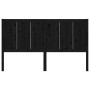 Solid black pine wood bed headboard 155.5x4x100 cm by vidaXL, Headboards and footboards - Ref: Foro24-818099, Price: 73,36 €,...