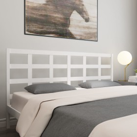 Solid white pine wood bed headboard 185.5x4x100 cm by vidaXL, Headboards and footboards - Ref: Foro24-817906, Price: 46,78 €,...