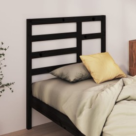 Solid black pine wood bed headboard 106x4x104 cm by vidaXL, Headboards and footboards - Ref: Foro24-818129, Price: 40,99 €, D...